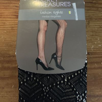 Secret Treasures Fashion Black Tights 1-Pair Size 2 Nylon Spandex